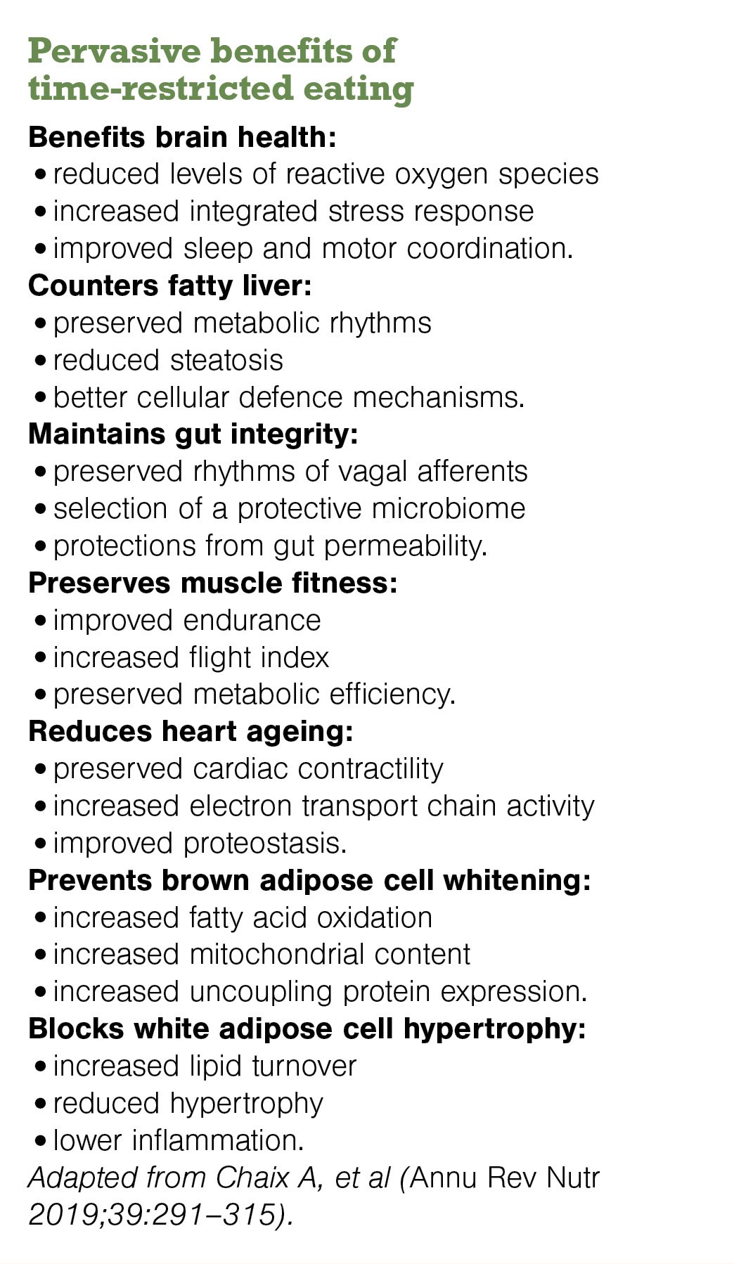 Pervasive benefits of time-restricted eating