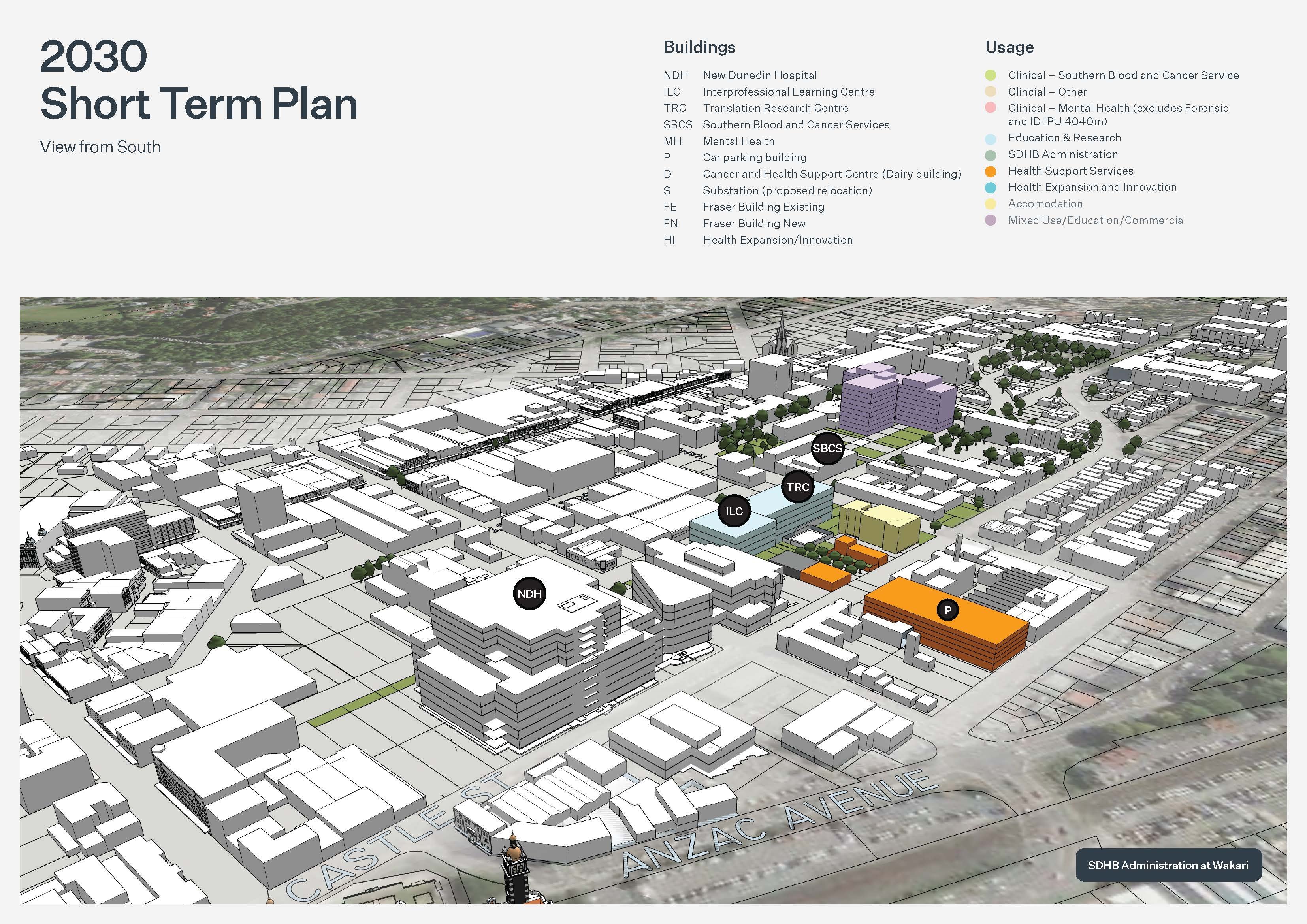 SDHB Site Masterplans_2030 Short Term South