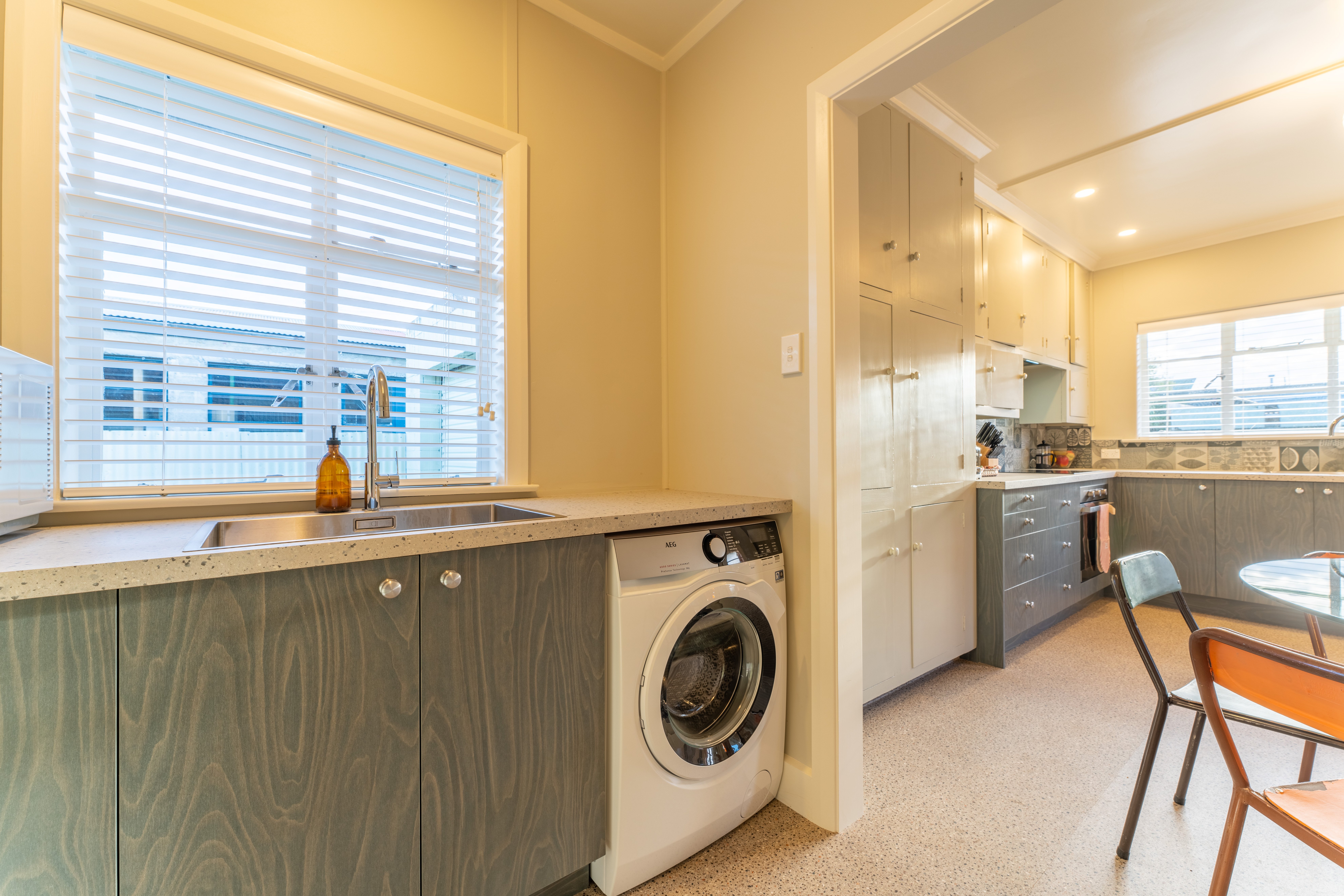 The laundry off the kitchen
