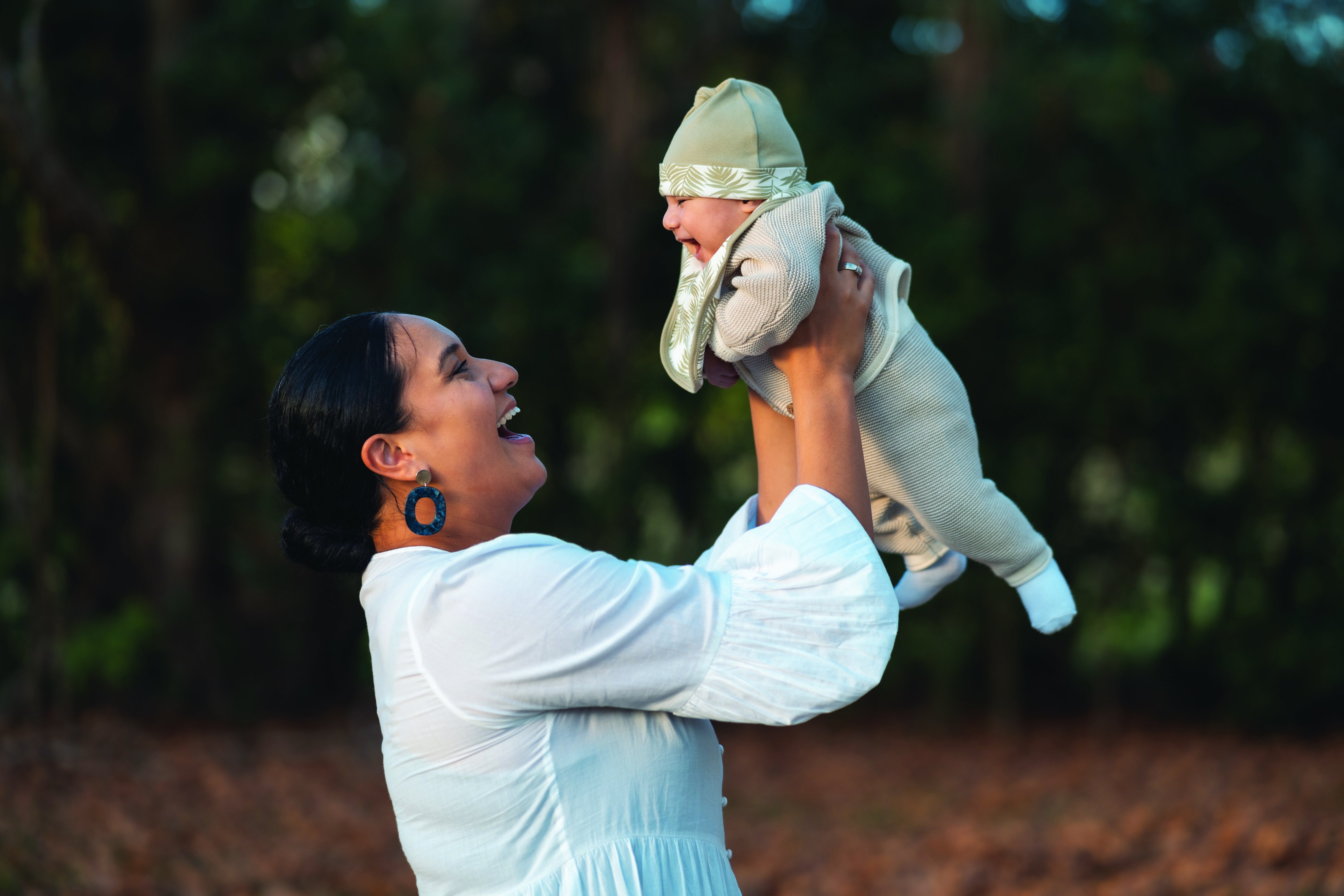 Māori mother and baby