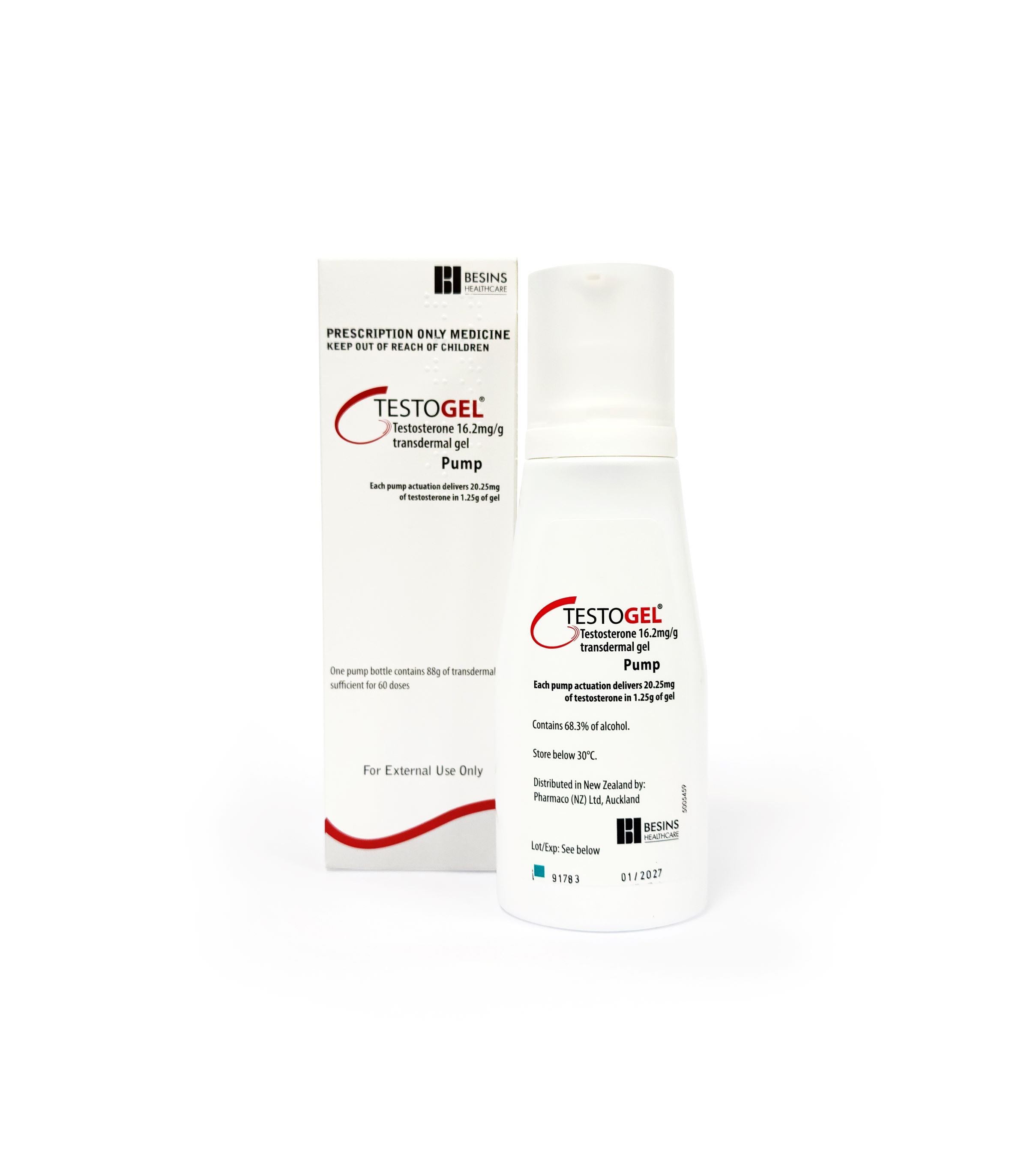Testogel Pack and Bottle