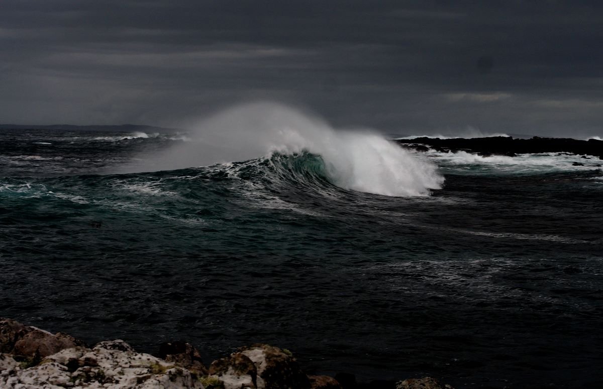 Too rough for fishing waves surf CR Martin London 