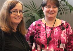 Barbara Haxton, practice nurse, Highland Park Medical Centre; Jocelyn Meynell, NP intern, Highland Park Medical Centre