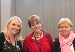 Ruth Cranwell, Judy Silveste, Caroline Thornton-Pett, practice nurse, MIT Health Centre