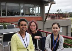 Sai Valili, GP, Merino Edwards, student nurse, Ruby Yeh, GP Eastside Family Doctors