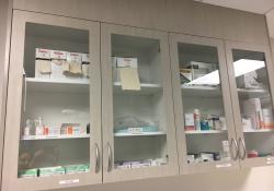 In a treatment room in the nurses hub