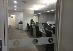 Looking through to the rear area behind the main reception desk