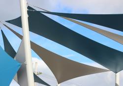 The sails outside Three Rivers Health