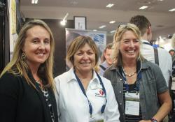 Emma Griffin and Averil West of the National Heart Foundation, Deb Bailey Lawson, Oxford Community Health Centre
