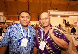 Pene Pati, left, and Malaefono Seve, South Seas Healthcare Trust