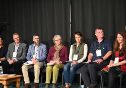 PechaKucha presentations - Sonya Smith, Mark Eager, John Robertson, Lisa Fitzgerald Dewolfe, Jackie Sartorius, Jo Scott-Jones, and Barbara Fountain