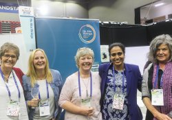Kate Te Pou, Hawke’s Bay DHB; Jo Shaw, AstraZeneca; Sue Ward and Daman Kaur, Hawke’s Bay DHB; Debra Bromiley, Queen Street Practice, Wairoa