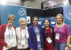 Kate Te Pou, Sue Ward and Daman Kaur, Hawke's Bay DHB; Inderpreet Kaur, Kauri HealthCare, Palmerston North; Andrea Copeland, He Ako Hiringa, Auckland