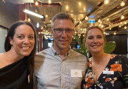 Kirsty Neal and Dave Beattie from Hands On Rehabilitation and Pip Gaensicke Shorecare’s operations and business development manager