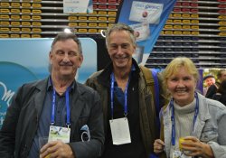 Specialist GP and Residential Eldercare Services associate David Wilson with Whitianga locum specialist GPs Thierry Adam and Jeannie Hemmes 