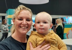 GP Kathryn Eikenhorst of Australian education provider Business for Doctors, and her 20-month-old son Lars