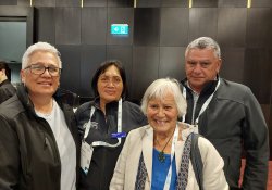 Margareth Broodkoorn, Ahorangi/CEO at Hauora Hokianga; Rhoena Davis, nurse practitioner and deputy chair of Hauora Taiwhenua Rural Health Network; Kim Gosman, co-chair of Te Rōpū Ārahi; and Trevor Davis