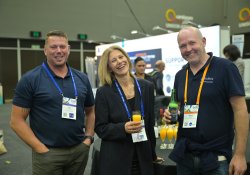 Paul Huston and Androulla Kotrotsos, Access Community Health; Michael Harvey, AFK Clinic (Australia) 