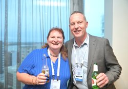 Johnson and Johnson MedTech business unit leader Tania Hawkes and InterMed sales and marketing director Robert Cooper