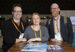 Keith Abbott, Alice van Zijl, both with Junction Health, Cromwell; and Daniel Pettigrew, Dunedin North Medical Centre