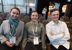 Emi Frost, GPEP1 registrar, Christchurch; Kendall Robertson, GPEP1 registrar, Auckland; and Ronan Finn, GPEP1, Christchurch