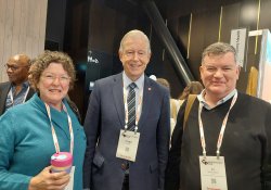 Karen Flegg, WONCA president; Gregor Coster, former RNZCGP president; and Jo Scott-Jones, Pinnacle Midlands