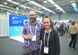 Te Whatu Ora senior advisor knowledge systems Riki Kyle and HiNZ conference ambassador Antoinette Grootjans