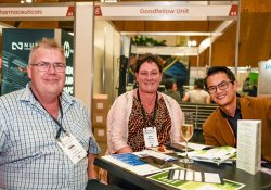 Auckland Eye marketing manager Marié Dickinson and her husband, Wilf Truter, with ophthalmologist Aaron Wong [Image: Simon Maude]