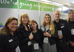Jacinta Sanders and Jenny Butt of NZLocums, Michelle Meenagh of Raglan Medical, Rumer Grace Archer, NZRGPN, Luke Baddington, NZLocums and Kristi Daniel of Raglan Medical