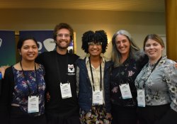 Theresa Fitzpatrick, University of Otago, Francis and Allie Bradley, Students of Rural Health Aotearoa, Carol Atmore, and Abigail Pidgen, both of the University of Otago