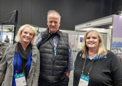 Hauora Taiwhenua Rural Committees Aotearoa chair Gill Genet, Waitaha Primary Health chief executive Bill Eschenbach, and Spark Health digital health specialist Carolyn Gullery [Image: NZD]