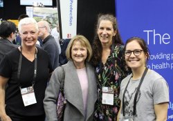 Vicki Beker, chief executive of Taupō Health Centre; Lynn Konings, nurse at East Coast Bays Doctors; Jo Langley, practice manager at East Coast Bays Doctors; and GP registrar Holly Shuja at Taupō Health Centre.