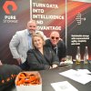 Pure Storage account executive Hank Menefee, marketing director Kellie Wheeler and systems engineer Grant Kavanagh